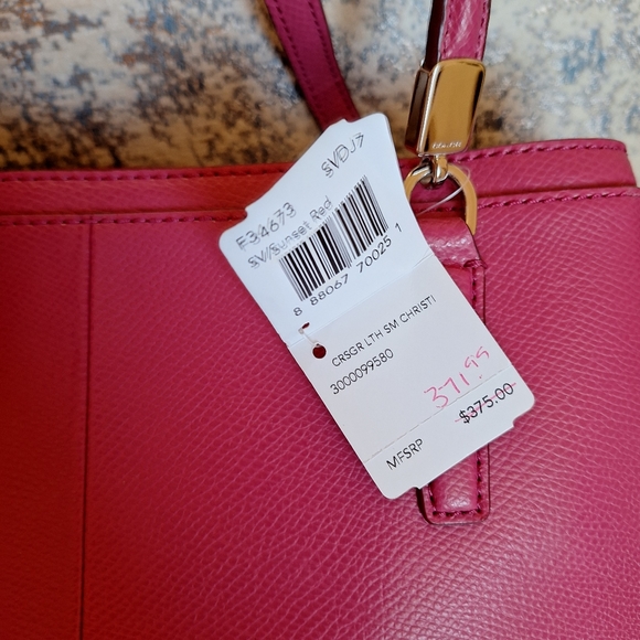 NWT COACH Crossgrain Leather Christie Satchel Shoulder Bag  Small Carryall - Picture 8 of 10